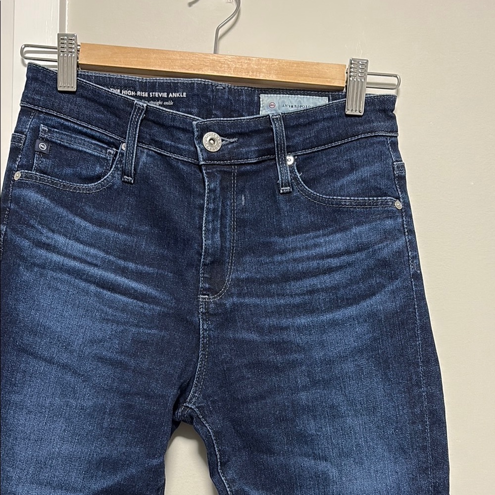 Ag Blue Slim Jeans with Subtle Fading